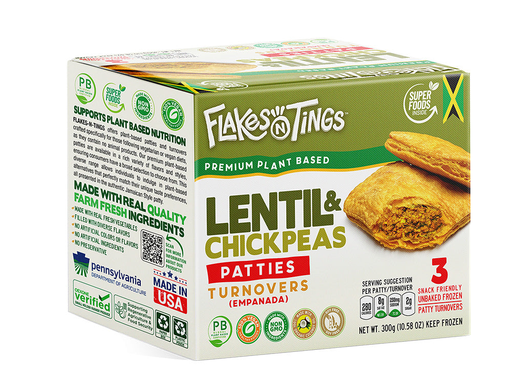 Jamaican Lentil & Chickpea Patties